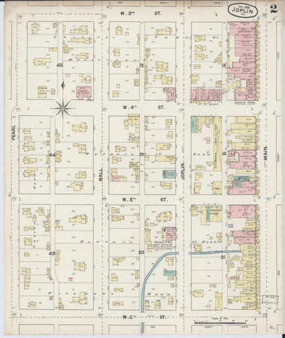 Sanborn Fire Insurance Map from Joplin, Jasper County, Missouri (1888), Sheet #0002 - Complete Map Set gallery image, historic Sanborn map, vintage wall art, Missouri Missouri
