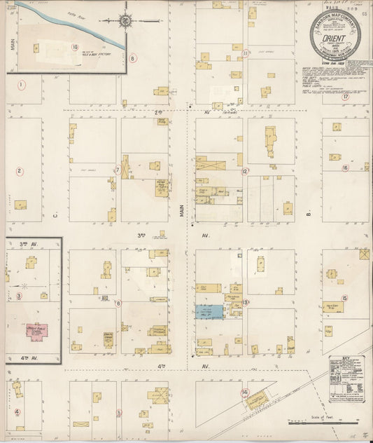 Sanborn Fire Insurance Map from Orient, Ferry County, Washington (1929), Sheet #0001 - Historic Sanborn Fire Insurance Map Print, vintage old map wall art, antique decor, genealogy gift, Washington Washington map