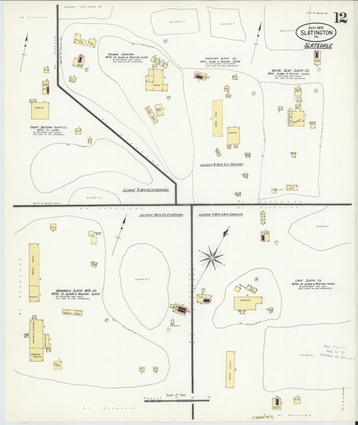 Sanborn Fire Insurance Map from Slatington, Lehigh County, Pennsylvania (1908), Sheet #0012 - Complete Map Set gallery image, historic Sanborn map, vintage wall art, Pennsylvania Pennsylvania