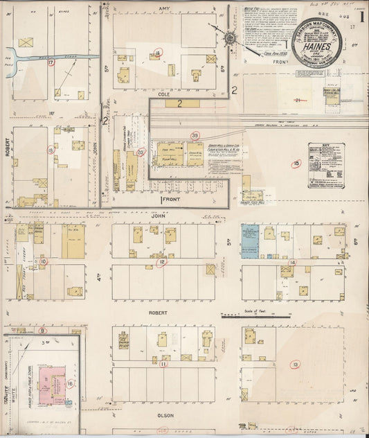 Sanborn Fire Insurance Map from Haines, Baker County, Oregon (1930), Sheet #0001 - Complete Map Set gallery image, historic Sanborn map, vintage wall art, Oregon Oregon