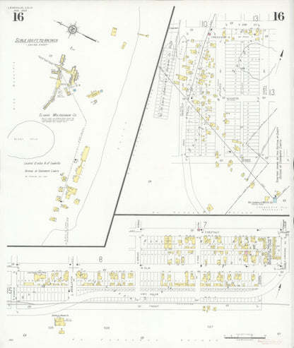 Sanborn Fire Insurance Map from Leadville, Lake County, Colorado (1937), Sheet #0016 - Complete Map Set gallery image, historic Sanborn map, vintage wall art, Colorado Colorado