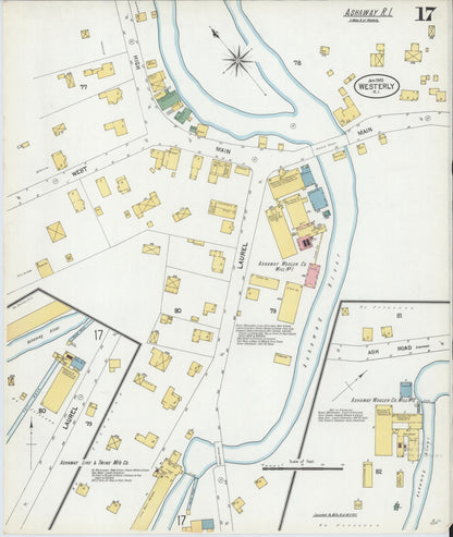 Sanborn Fire Insurance Map from Westerly, Washington County, Rhode Island (1902), Sheet #0017 - Complete Map Set gallery image, historic Sanborn map, vintage wall art, Rhode Island Rhode Island