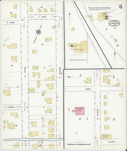 Sanborn Fire Insurance Map from Camden, Ouachita County, Arkansas (1912), Sheet #0006 - Complete Map Set gallery image, historic Sanborn map, vintage wall art, Arkansas Arkansas