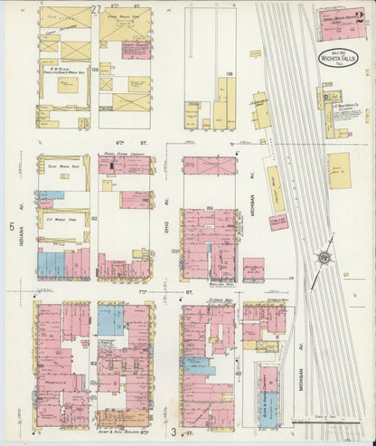 Sanborn Fire Insurance Map from Wichita Falls, Wichita County, Texas (1912), Sheet #0002 - Complete Map Set gallery image, historic Sanborn map, vintage wall art, Texas Texas