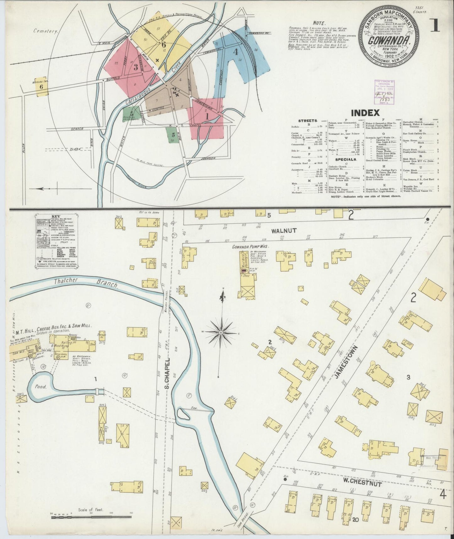 Sanborn Fire Insurance Map from Gowanda, Cattaraugus And Erie Counties, New York. (1902) – Historic Sanborn Fire Insurance Map Print