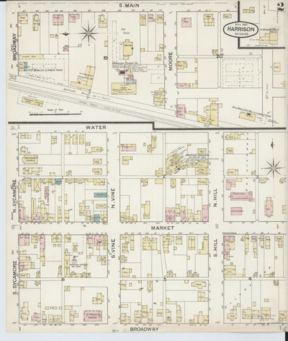Sanborn Fire Insurance Map from Harrison, Hamilton County, Ohio (1887), Sheet #0002 - Historic Sanborn Fire Insurance Map Print, vintage old map wall art, antique decor, genealogy gift, Ohio Ohio map