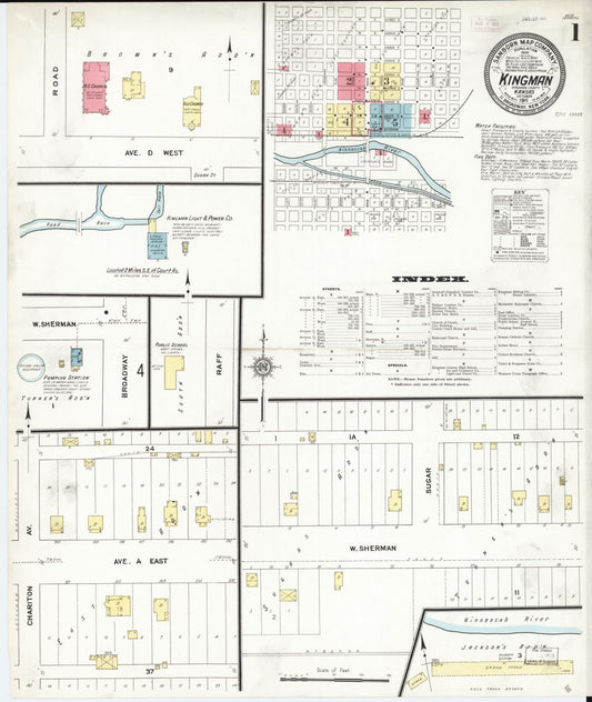 Sanborn Fire Insurance Map from Kingman, Kingman County, Kansas. (1911) – Historic Sanborn Fire Insurance Map Print