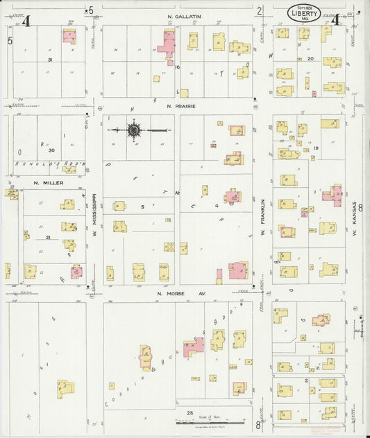 Sanborn Fire Insurance Map from Leadwood, Saint Francois County, Missouri (1927), Sheet #0004 - Historic Sanborn Fire Insurance Map Print, vintage old map wall art, antique decor, genealogy gift, Missouri Missouri map