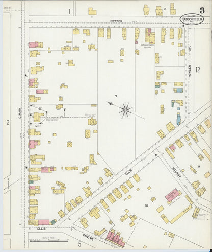 Sanborn Fire Insurance Map from Haddonfield, Camden County, New Jersey (1902), Sheet #0003 - Complete Map Set gallery image, historic Sanborn map, vintage wall art, New Jersey New Jersey