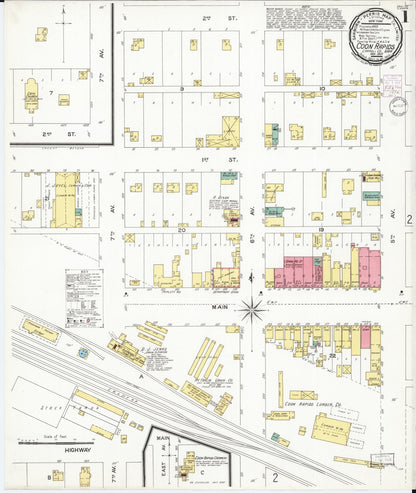 Sanborn Fire Insurance Map from Coon Rapids, Carroll County, Iowa (1901), Sheet #0001 - Historic Sanborn Fire Insurance Map Print