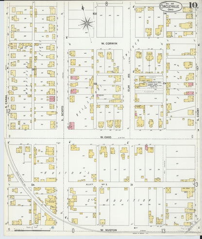 Sanborn Fire Insurance Map from Circleville, Pickaway County, Ohio (1899), Sheet #0010 - Historic Sanborn Fire Insurance Map Print, vintage old map wall art, antique decor, genealogy gift, Ohio Ohio map