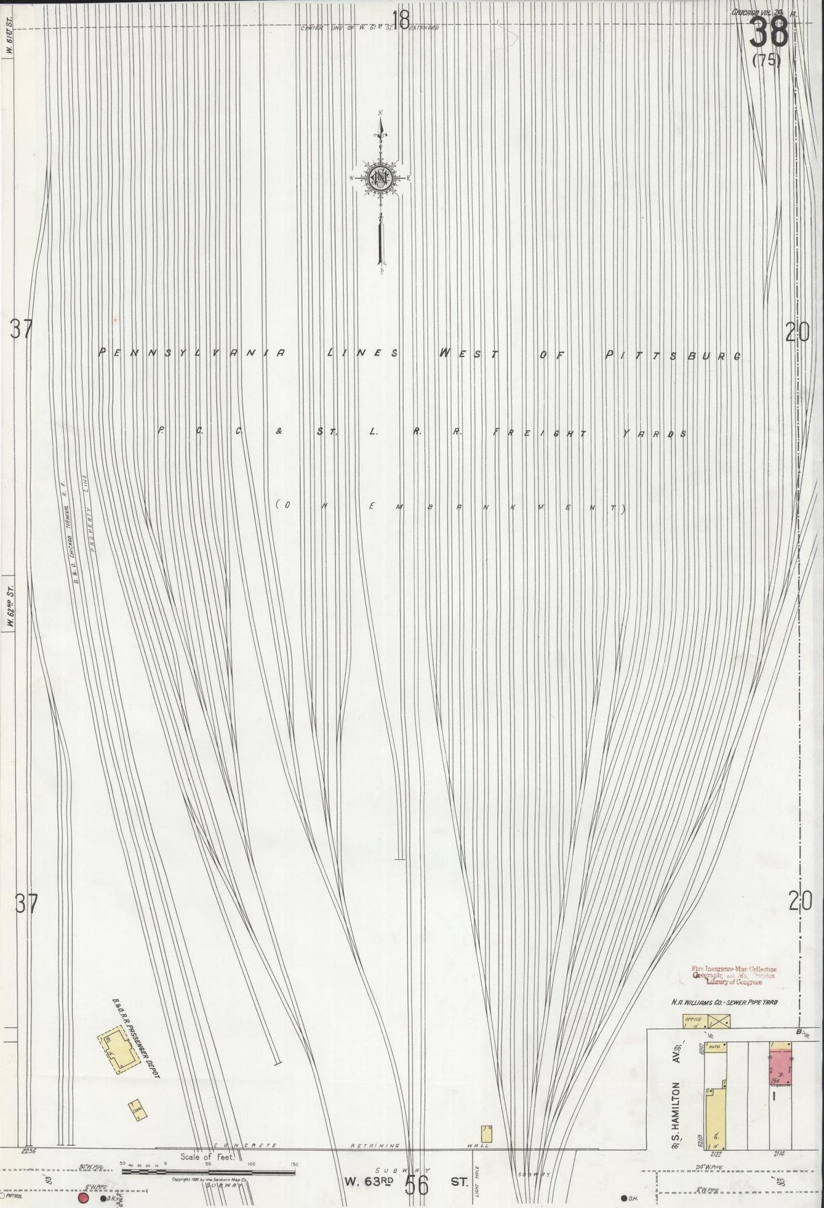 Sanborn Fire Insurance Map from Chicago, Cook County, Illinois (1920), Sheet #0038 - Historic Sanborn Fire Insurance Map Print, vintage old map wall art, antique decor, genealogy gift, Illinois Illinois map