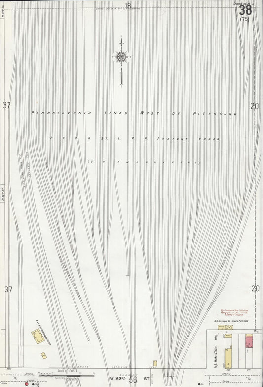 Sanborn Fire Insurance Map from Chicago, Cook County, Illinois (1920), Sheet #0038 - Historic Sanborn Fire Insurance Map Print, vintage old map wall art, antique decor, genealogy gift, Illinois Illinois map