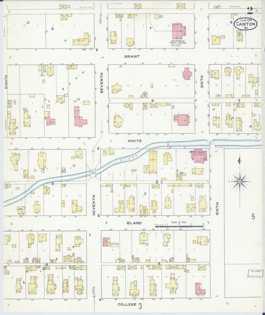 Sanborn Fire Insurance Map from Canton, Lewis County, Missouri (1909), Sheet #0002 - Historic Sanborn Fire Insurance Map Print, vintage old map wall art, antique decor, genealogy gift, Missouri Missouri map