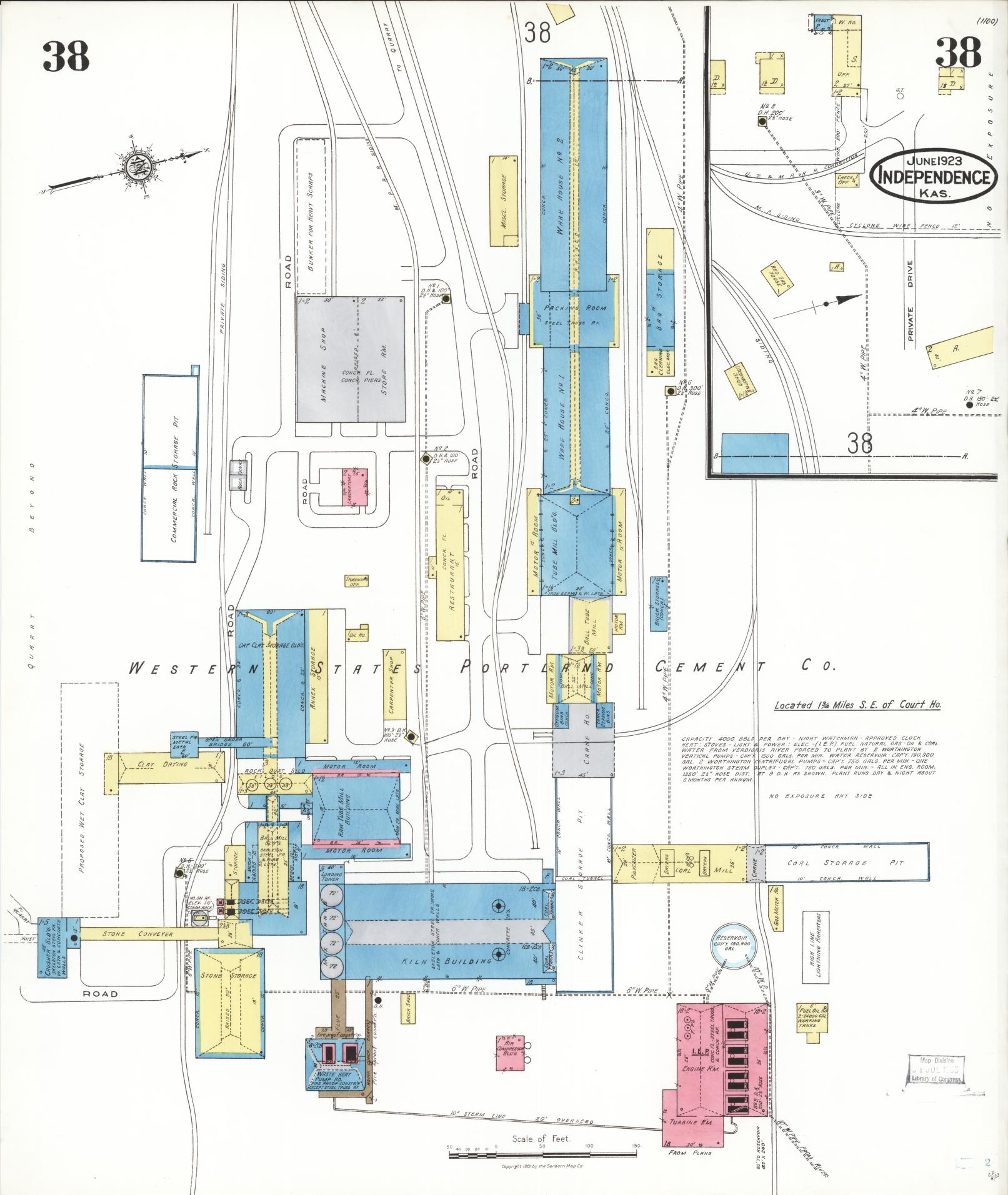 Sanborn Fire Insurance Map from Independence, Montgomery County, Kansas (1923), Sheet #0039 - Complete Map Set gallery image, historic Sanborn map, vintage wall art, Kansas Kansas