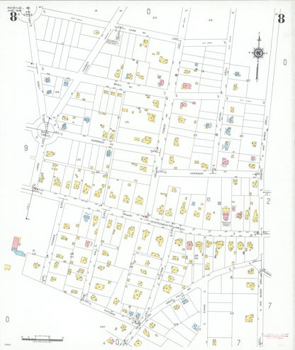 Sanborn Fire Insurance Map from Rockville, Montgomery County, Maryland (1949), Sheet #0008 - Complete Map Set gallery image, historic Sanborn map, vintage wall art, Maryland Maryland