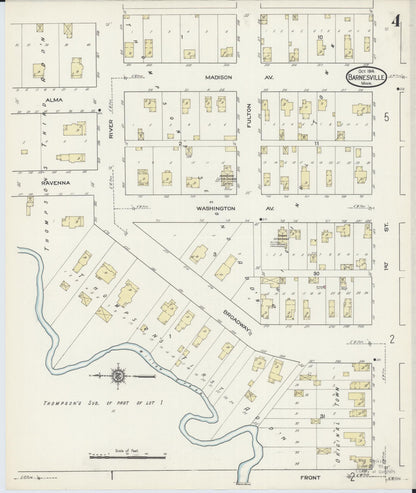 Sanborn Fire Insurance Map from Barnesville, Clay County, Minnesota (1914), Sheet #0004 - Complete Map Set gallery image, historic Sanborn map, vintage wall art, Minnesota Minnesota