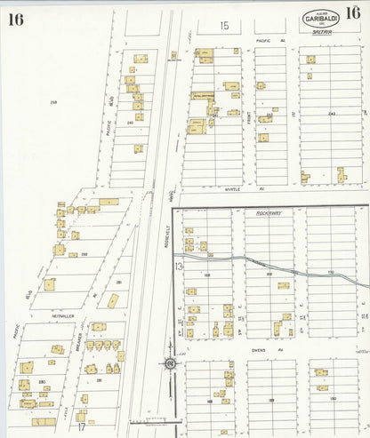 Sanborn Fire Insurance Map from Garibaldi, Tillamook County, Oregon (1929), Sheet #0016 - Complete Map Set gallery image, historic Sanborn map, vintage wall art, Oregon Oregon