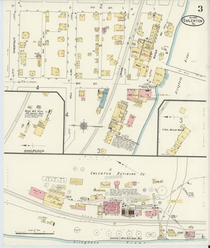 Sanborn Fire Insurance Map from Emlenton, Venango County, Pennsylvania (1910), Sheet #0003 - Complete Map Set gallery image, historic Sanborn map, vintage wall art, Pennsylvania Pennsylvania