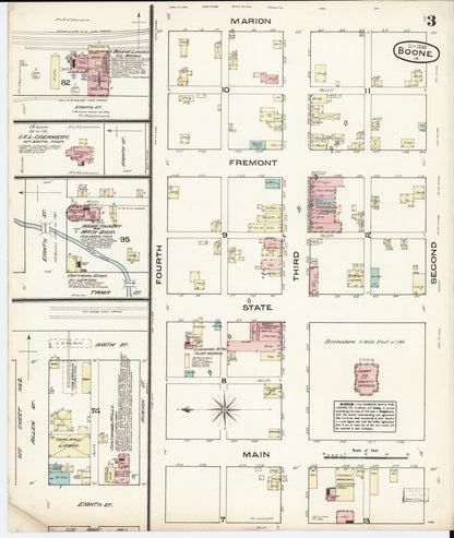 Sanborn Fire Insurance Map from Boone, Boone County, Iowa (1883), Sheet #0003 - Historic Sanborn Fire Insurance Map Print