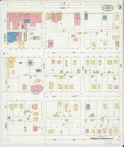 Sanborn Fire Insurance Map from Lamar, Prowers County, Colorado (1906), Sheet #0003 - Complete Map Set gallery image, historic Sanborn map, vintage wall art, Colorado Colorado