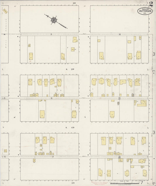 Sanborn Fire Insurance Map from Patterson, Stanislaus County, California (1920), Sheet #0002 - Complete Map Set gallery image, historic Sanborn map, vintage wall art, California California