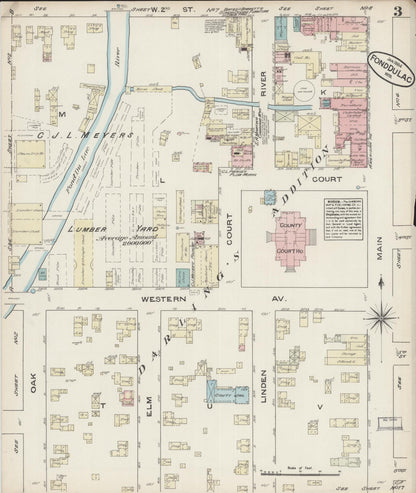 Sanborn Fire Insurance Map from Fond du Lac, Fond du Lac County, Wisconsin (1884), Sheet #0003 - Historic Sanborn Fire Insurance Map Print, vintage old map wall art, antique decor, genealogy gift, Wisconsin Wisconsin map