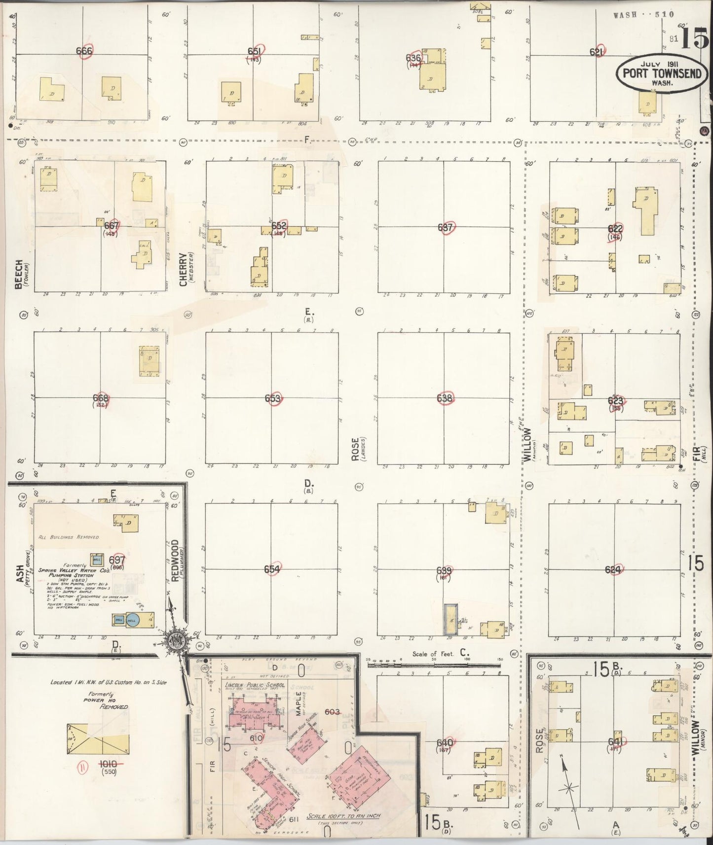 Sanborn Fire Insurance Map from Port Townsend, Jefferson County, Washington (1949), Sheet #0015 - Complete Map Set gallery image, historic Sanborn map, vintage wall art, Washington Washington