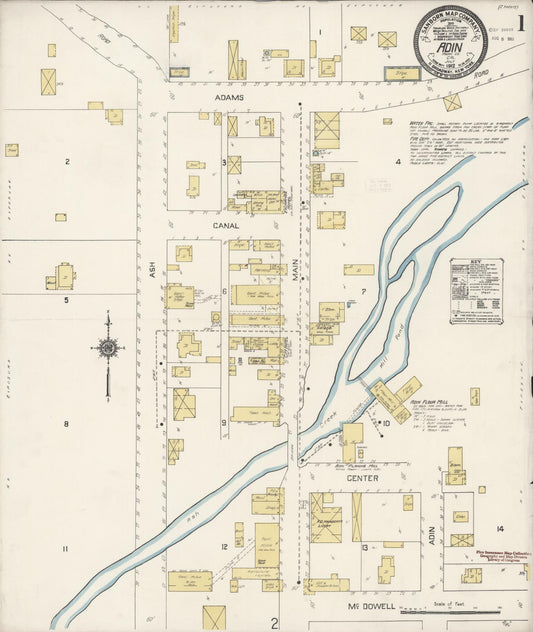 Sanborn Fire Insurance Map from Adin, Modoc County, California. (1912) – Historic Sanborn Fire Insurance Map Print