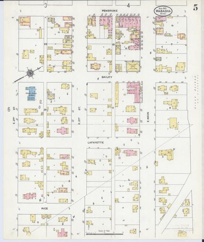 Sanborn Fire Insurance Map from Wabasha, Wabasha County, Minnesota (1910), Sheet #0005 - Complete Map Set gallery image, historic Sanborn map, vintage wall art, Minnesota Minnesota