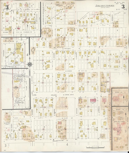 Sanborn Fire Insurance Map from De Witt, Arkansas County, Arkansas (1943), Sheet #0003 - Complete Map Set gallery image, historic Sanborn map, vintage wall art, De Witt Arkansas