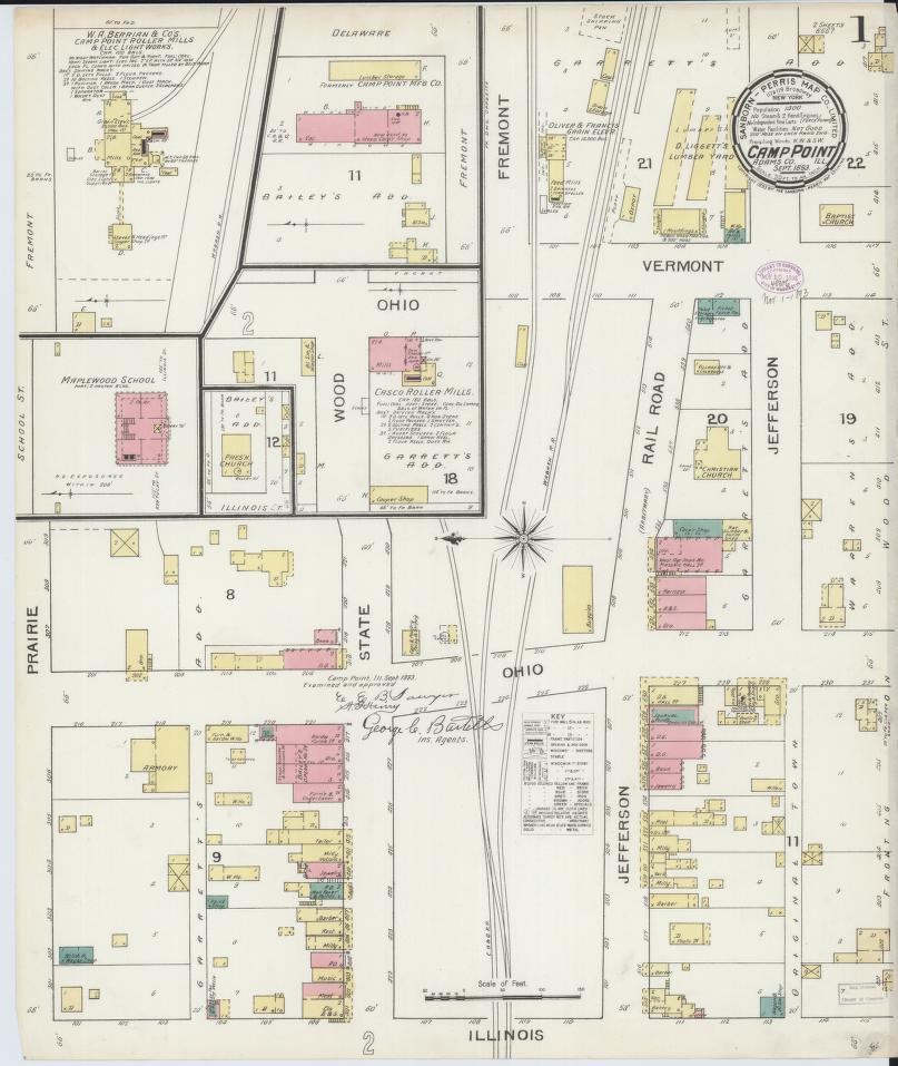 Sanborn Fire Insurance Map from Camp Point, Adams County, Illinois. (1893) – Map View