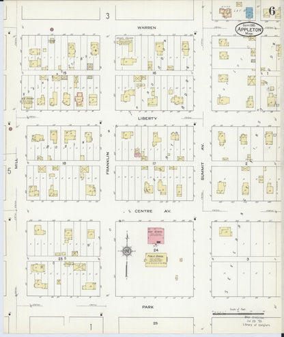 Sanborn Fire Insurance Map from Appleton, Swift County, Minnesota (1915), Sheet #0006 - Complete Map Set gallery image, historic Sanborn map, vintage wall art, Minnesota Minnesota