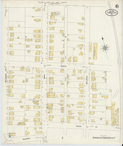 Sanborn Fire Insurance Map from Forest City, Susquehanna County, Pennsylvania (1908), Sheet #0006 - Complete Map Set gallery image, historic Sanborn map, vintage wall art, Pennsylvania Pennsylvania