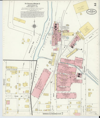 Sanborn Fire Insurance Map from Lynchburg, Highland County, Ohio (1911), Sheet #0002 - Historic Sanborn Fire Insurance Map Print, vintage old map wall art, antique decor, genealogy gift, Ohio Ohio map