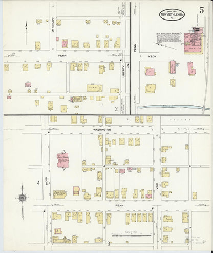 Sanborn Fire Insurance Map from New Bethlehem, Clarion County, Pennsylvania (1910), Sheet #0005 - Complete Map Set gallery image, historic Sanborn map, vintage wall art, Pennsylvania Pennsylvania