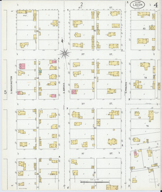 Sanborn Fire Insurance Map from Lacon, Marshall County, Illinois (1899), Sheet #0004 - Historic Sanborn Fire Insurance Map Print, vintage old map wall art, antique decor, genealogy gift, Illinois Illinois map