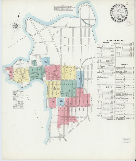 Sanborn Fire Insurance Map from College Point, Queens County, New York. (1897) – Historic Sanborn Fire Insurance Map Print