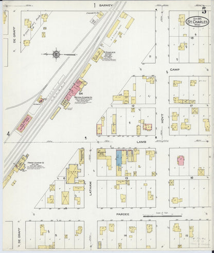 Sanborn Fire Insurance Map from Saint Charles, Winona County, Minnesota (1915), Sheet #0005 - Complete Map Set gallery image, historic Sanborn map, vintage wall art, Minnesota Minnesota