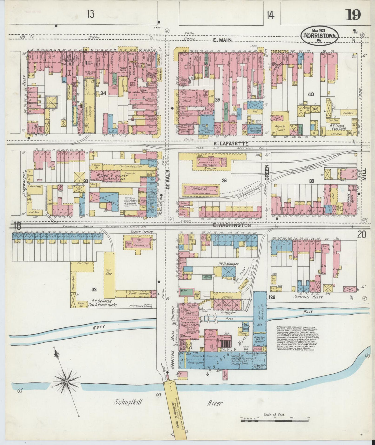 Sanborn Fire Insurance Map from Norristown, Montgomery County, Pennsylvania (1902), Sheet #0019 - Complete Map Set gallery image, historic Sanborn map, vintage wall art, Pennsylvania Pennsylvania
