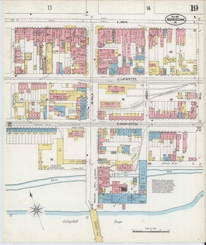 Sanborn Fire Insurance Map from Norristown, Montgomery County, Pennsylvania (1902), Sheet #0019 - Complete Map Set gallery image, historic Sanborn map, vintage wall art, Pennsylvania Pennsylvania