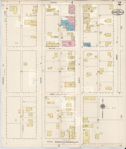 Sanborn Fire Insurance Map from Granite Falls, Snohomish County, Washington (1929), Sheet #0002 - Complete Map Set gallery image, historic Sanborn map, vintage wall art, Washington Washington