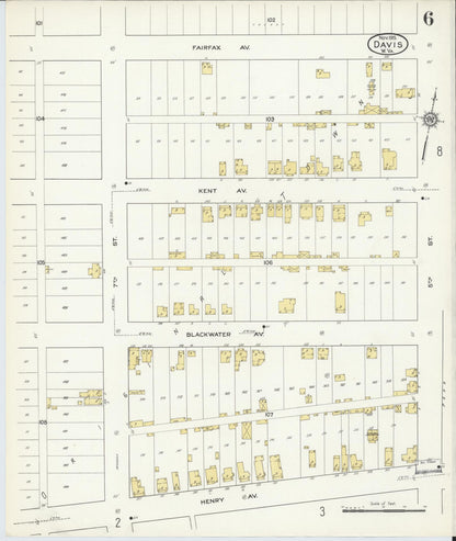 Sanborn Fire Insurance Map from Davis, Tucker County, West Virginia (1915), Sheet #0006 - Complete Map Set gallery image, historic Sanborn map, vintage wall art, West Virginia West Virginia