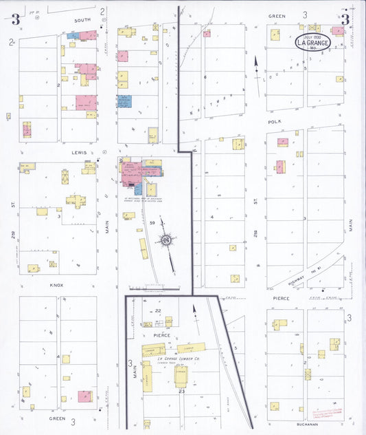 Sanborn Fire Insurance Map from La Grange, Lewis County, Missouri (1930), Sheet #0003 - Historic Sanborn Fire Insurance Map Print, vintage old map wall art, antique decor, genealogy gift, Missouri Missouri map