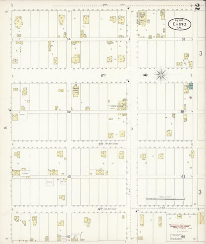 Sanborn Fire Insurance Map from Chino, San Bernardino County, California (1897), Sheet #0002 - Complete Map Set gallery image, historic Sanborn map, vintage wall art, California California