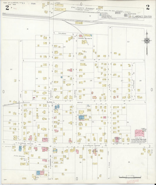 Sanborn Fire Insurance Map from Clarence, Erie County, New York (1946), Sheet #0002 - Historic Sanborn Fire Insurance Map Print, vintage old map wall art, antique decor, genealogy gift, New York New York map