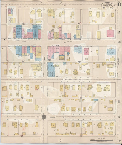 Sanborn Fire Insurance Map from Clarkston, Asotin County, Washington (1949), Sheet #0008 - Complete Map Set gallery image, historic Sanborn map, vintage wall art, Washington Washington