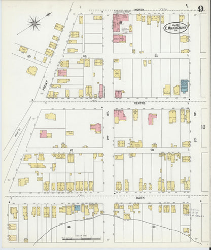 Sanborn Fire Insurance Map from Mauch Chunk, Carbon County, Pennsylvania (1902), Sheet #0009 - Complete Map Set gallery image, historic Sanborn map, vintage wall art, Pennsylvania Pennsylvania