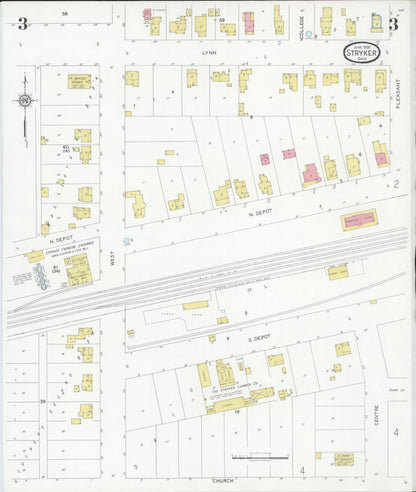 Sanborn Fire Insurance Map from Stryker, Williams County, Ohio (1930), Sheet #0003 - Historic Sanborn Fire Insurance Map Print, vintage old map wall art, antique decor, genealogy gift, Ohio Ohio map