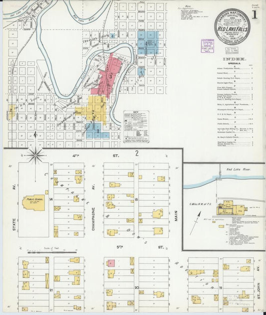 Sanborn Fire Insurance Map from Red Lake Falls, Red Lake County, Minnesota. (1904) – Map View